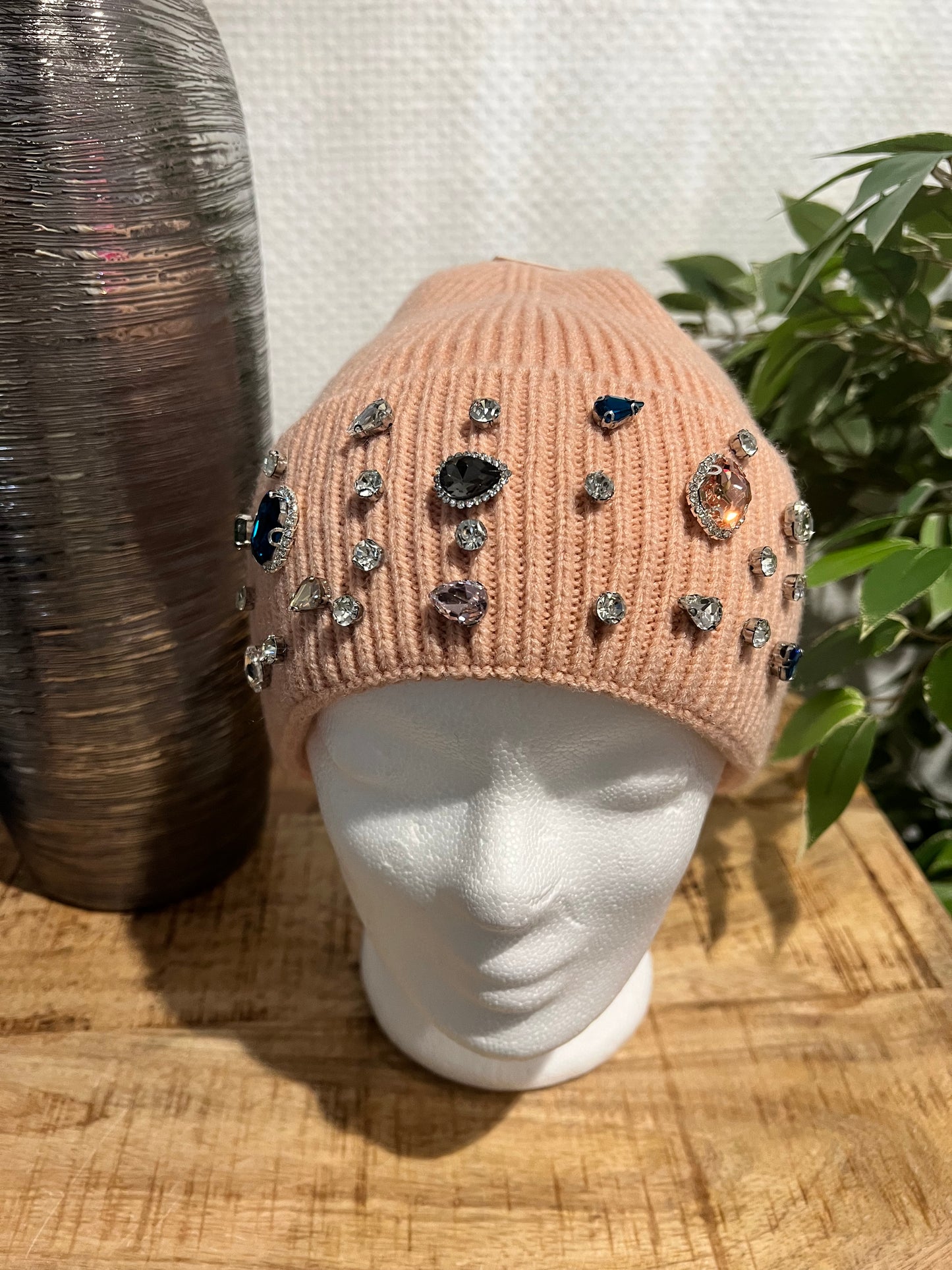 Mütze mit Strass Steinen