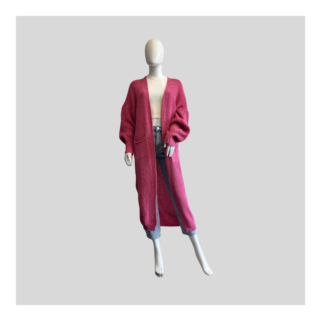 Lange Strickjacke "Grob"