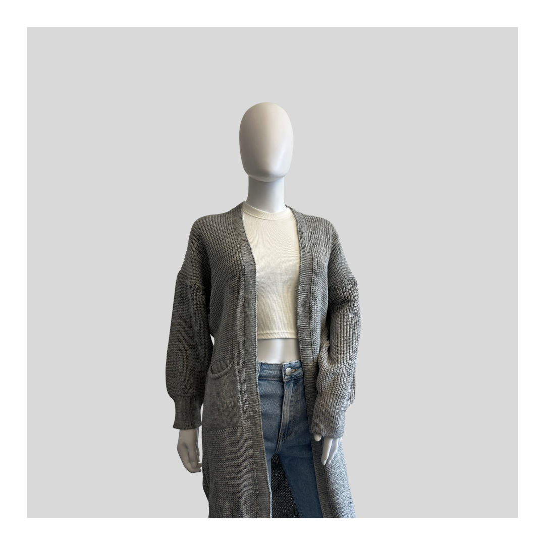 Lange Strickjacke "Grob"
