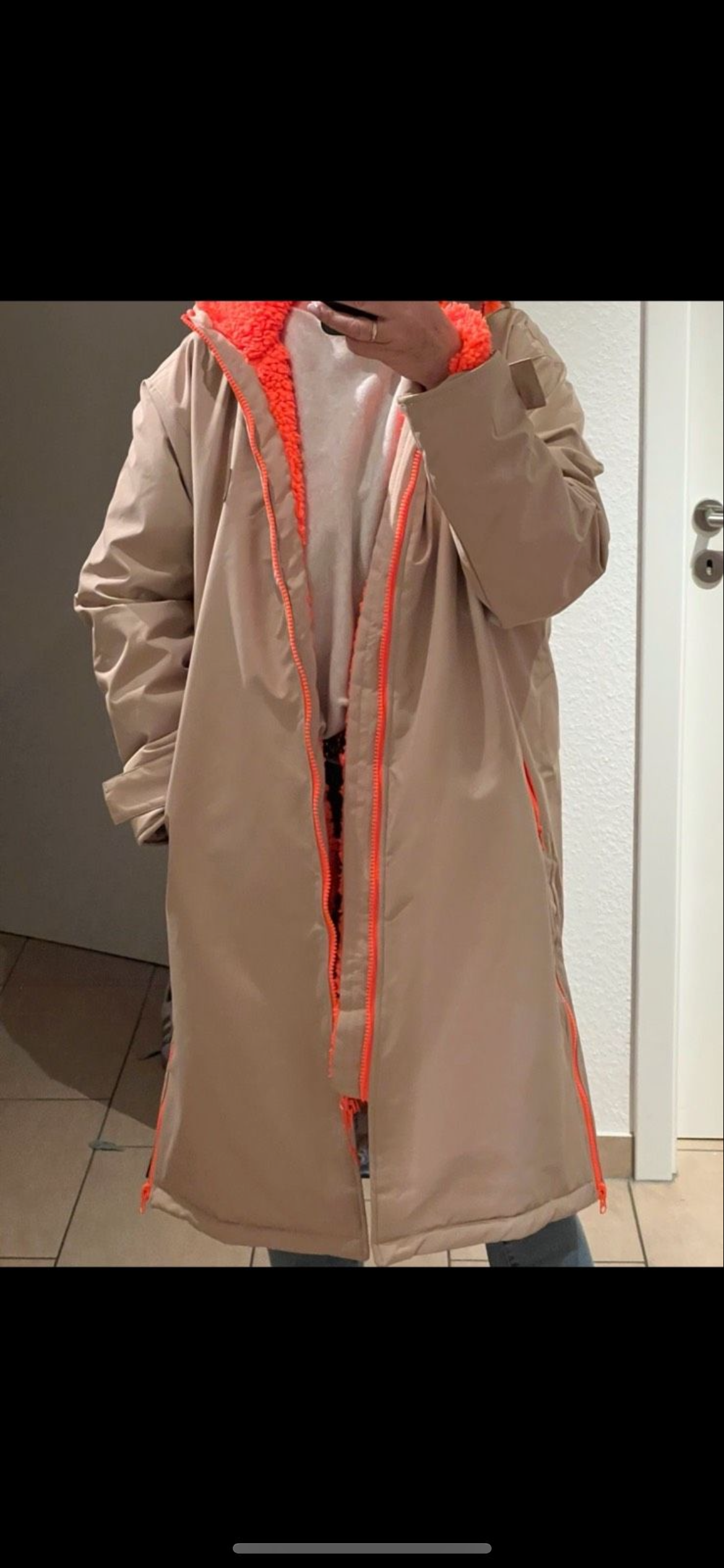 Windbreaker Zwillingsherz in beige orange L/XL