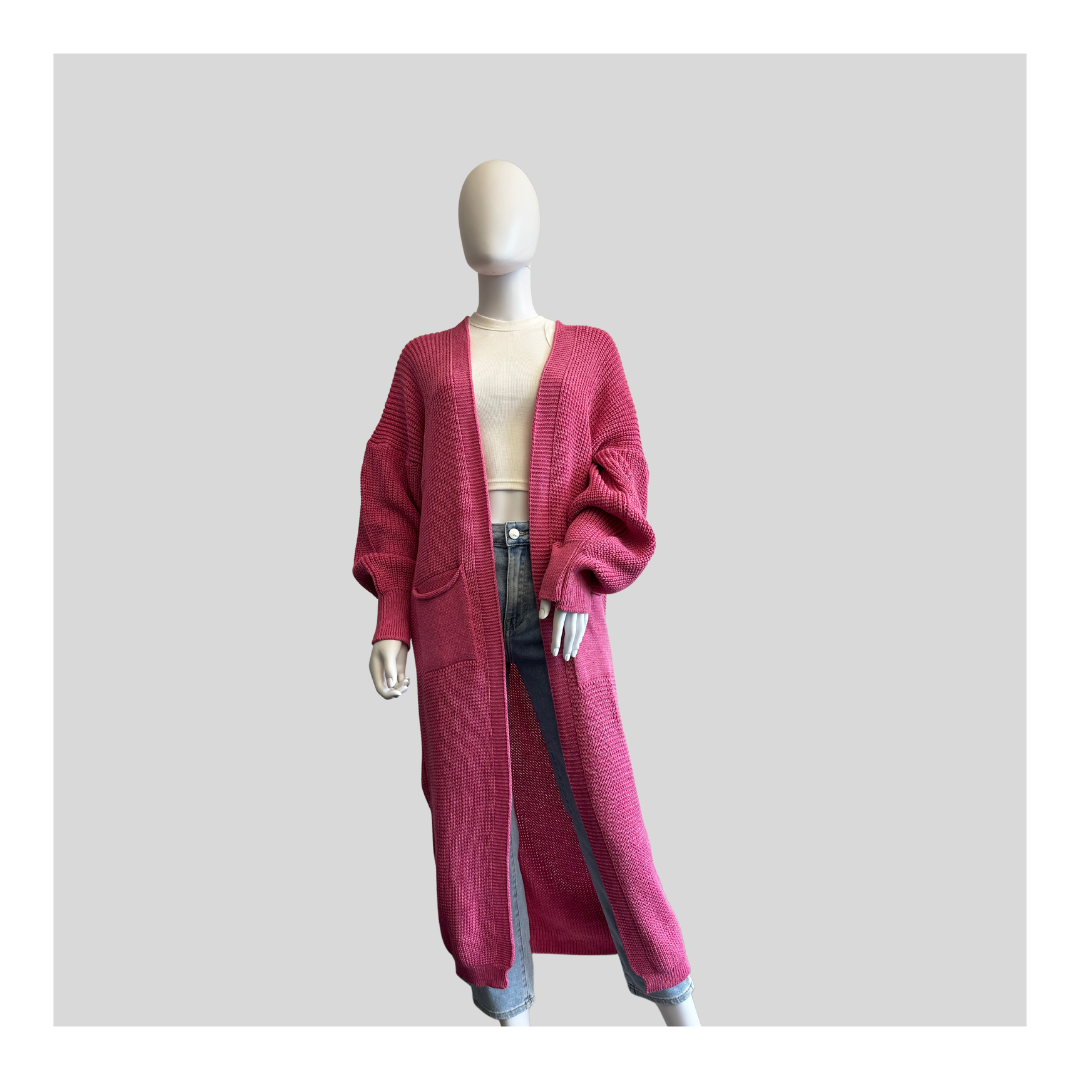 Lange Strickjacke "Grob"
