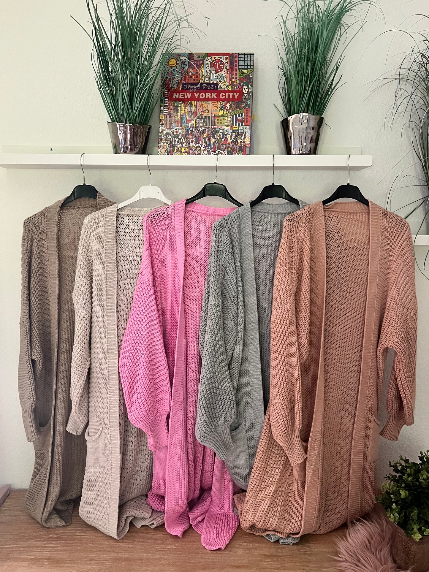 Lange Strickjacke "Grob"