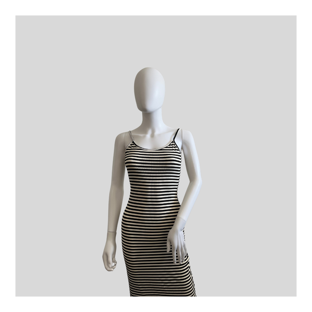 Gestreiftes Kleid "Dünne Träger"