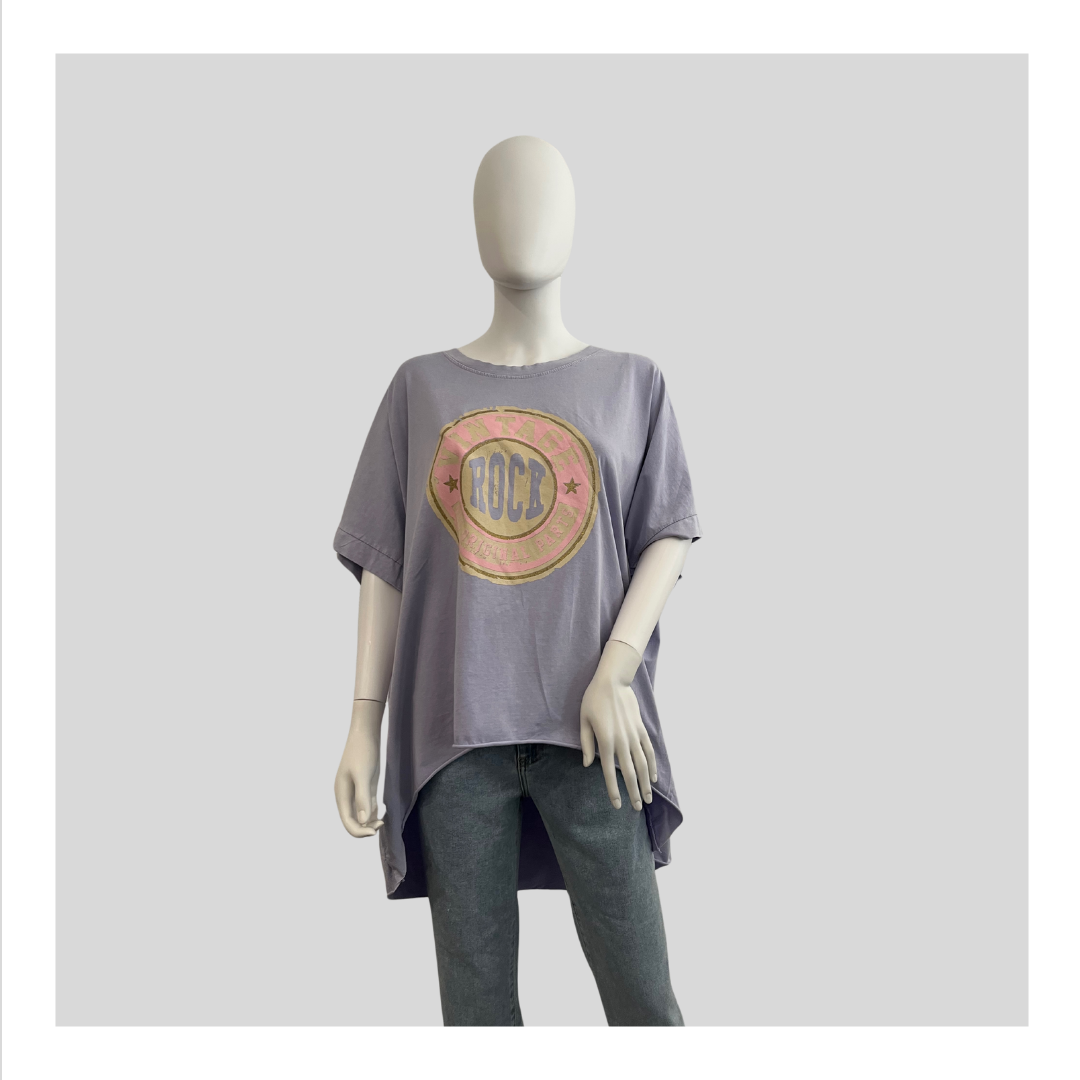Oversized T-Shirt "Rock Print"