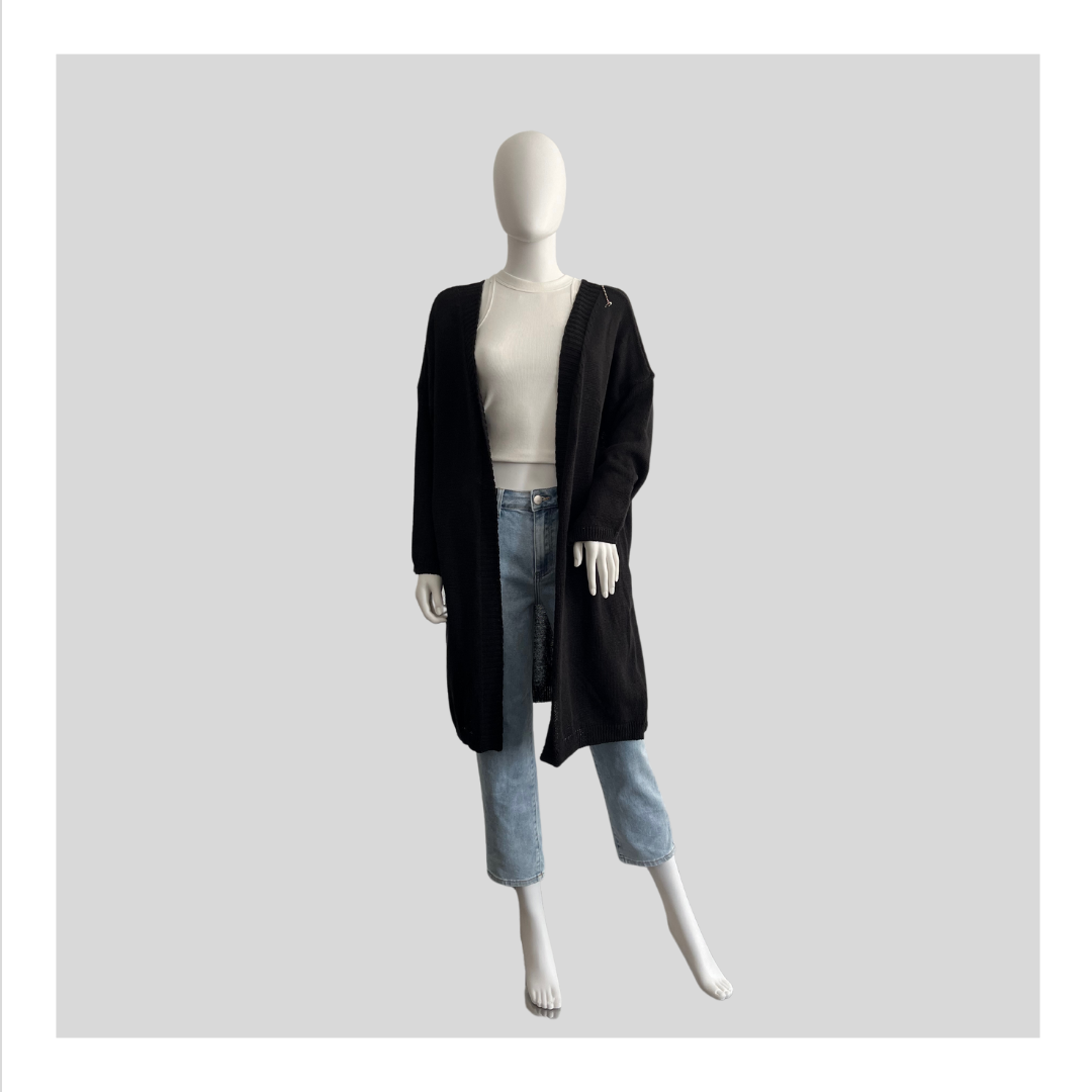 Dünne Strickjacke “Schwarz”
