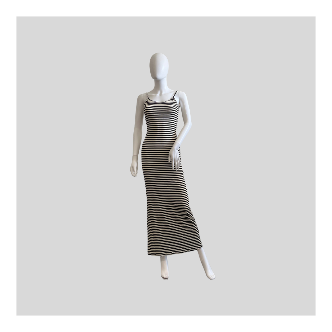 Gestreiftes Kleid "Dünne Träger"