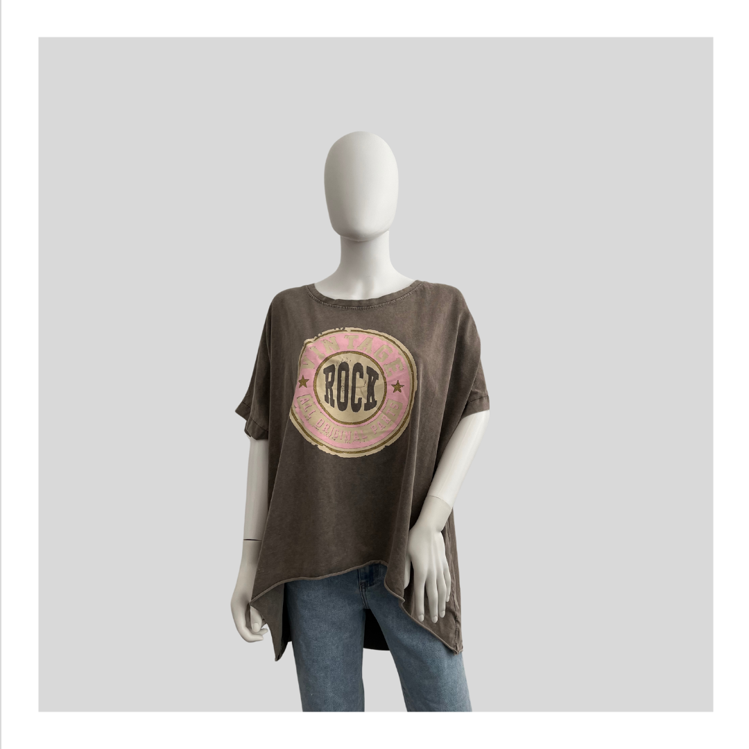 Oversized T-Shirt "Rock Print"