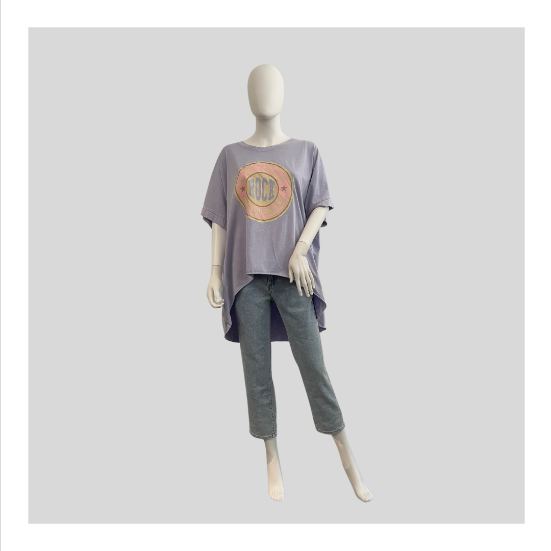 Oversized T-Shirt "Rock Print"