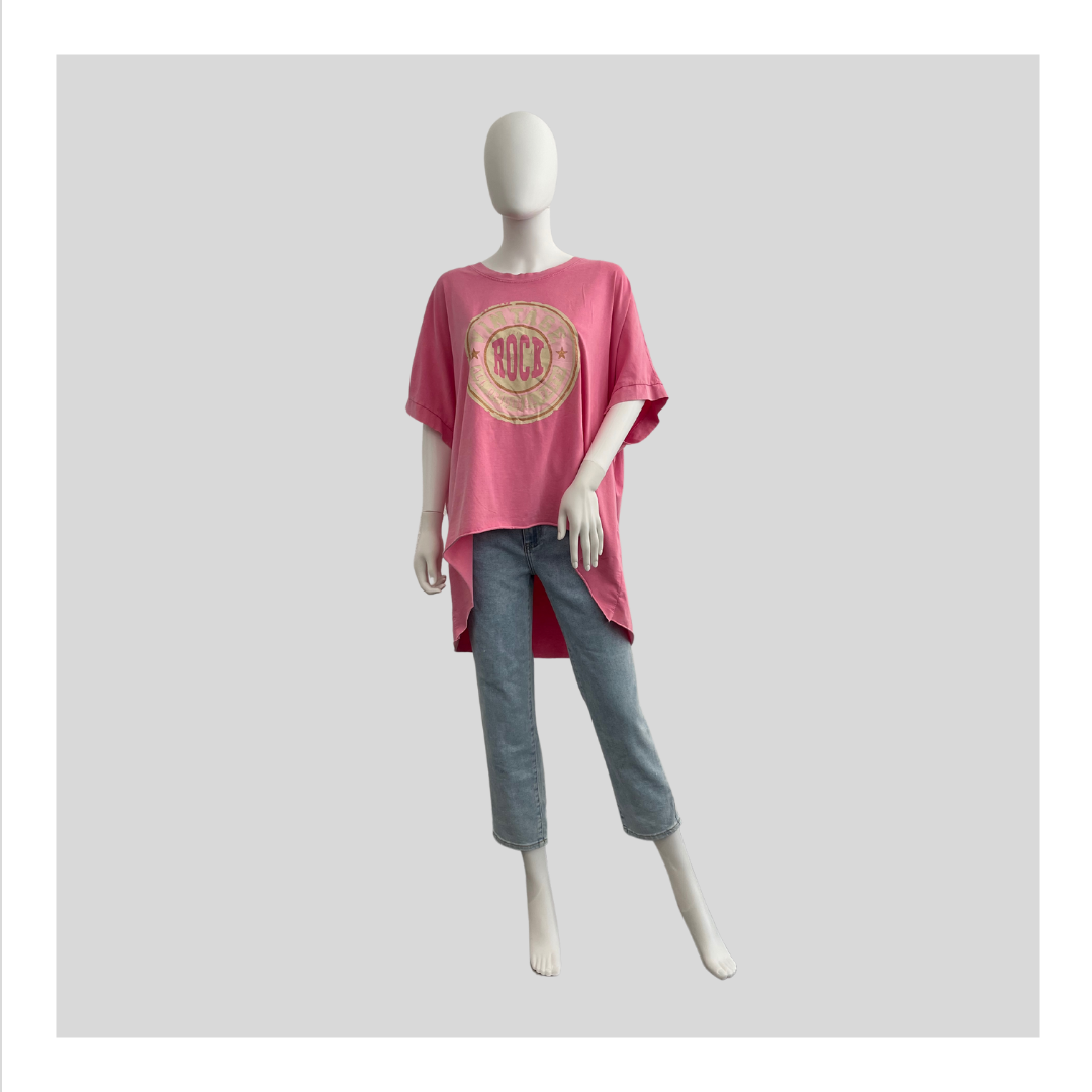 Oversized T-Shirt "Rock Print"