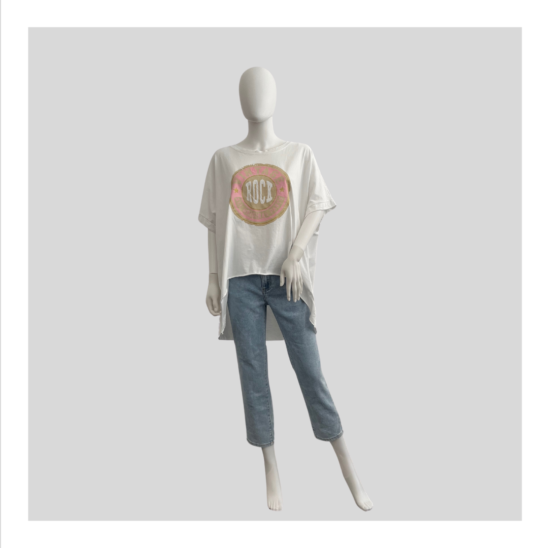 Oversized T-Shirt "Rock Print"