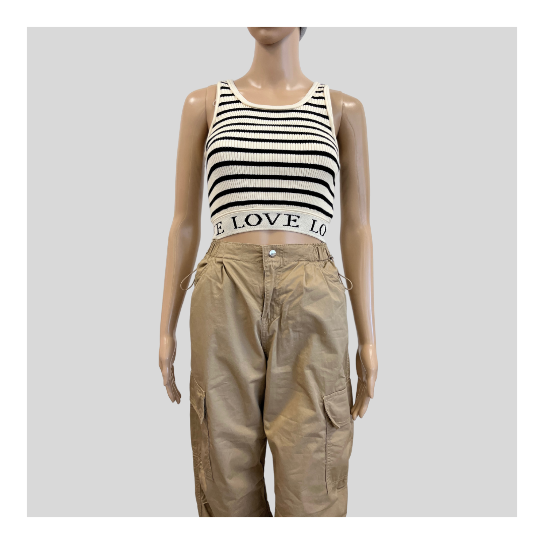 Gestreiftes Top "Love"