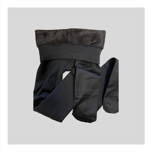 Schwarze Strumpfhose „Gefüttert“