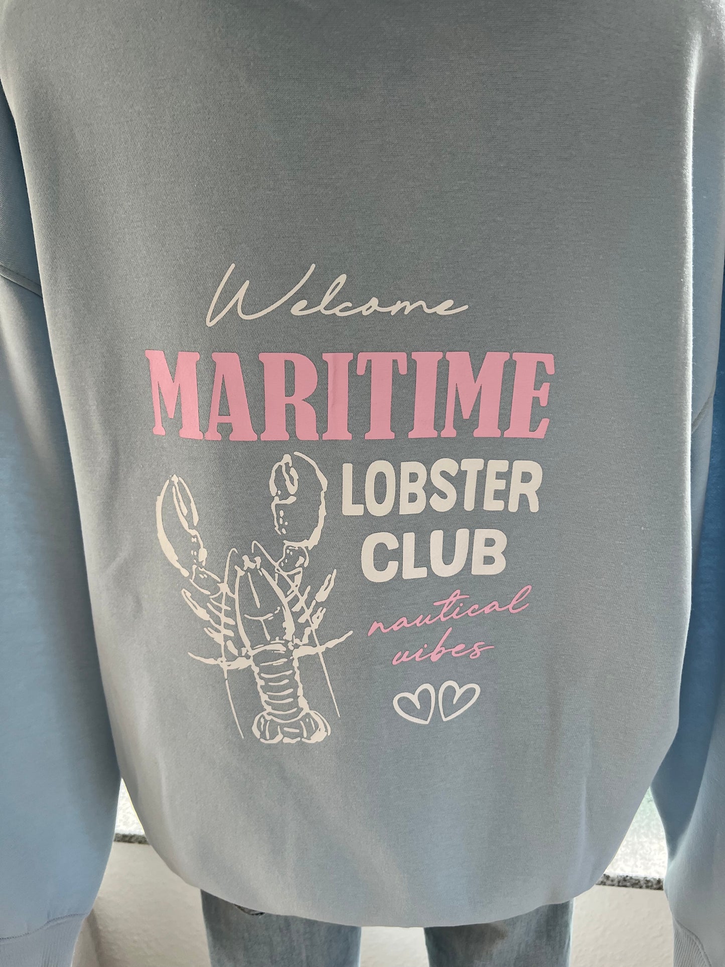 Hoodie Lobster Zwillingsherz hellblau