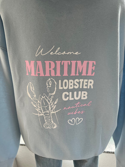 Hoodie Lobster Zwillingsherz hellblau