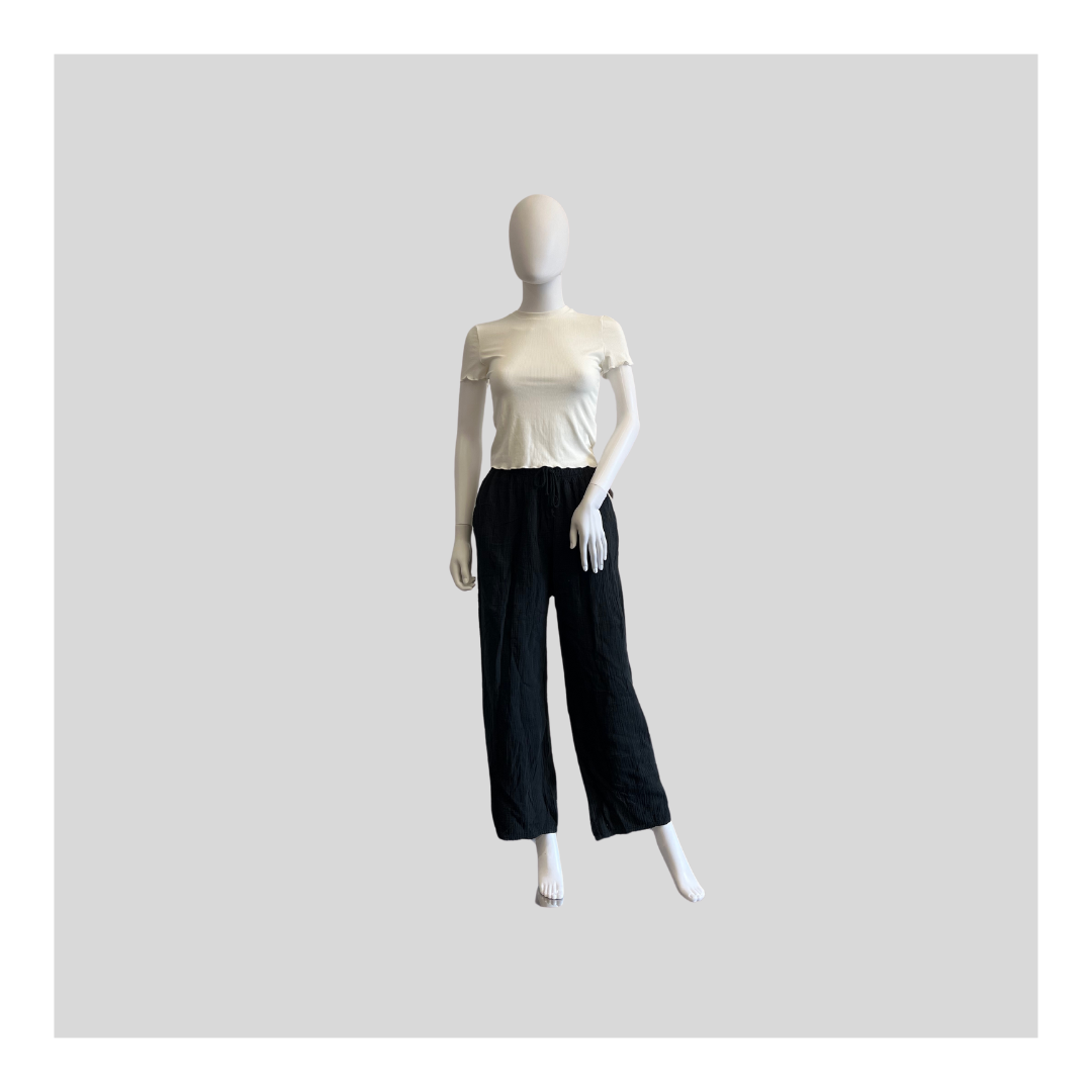 Musselin Hose mit Tasche