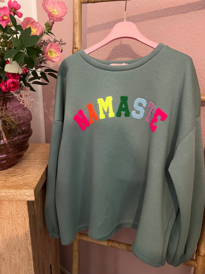 Namaste Sweatshirt bunt mint