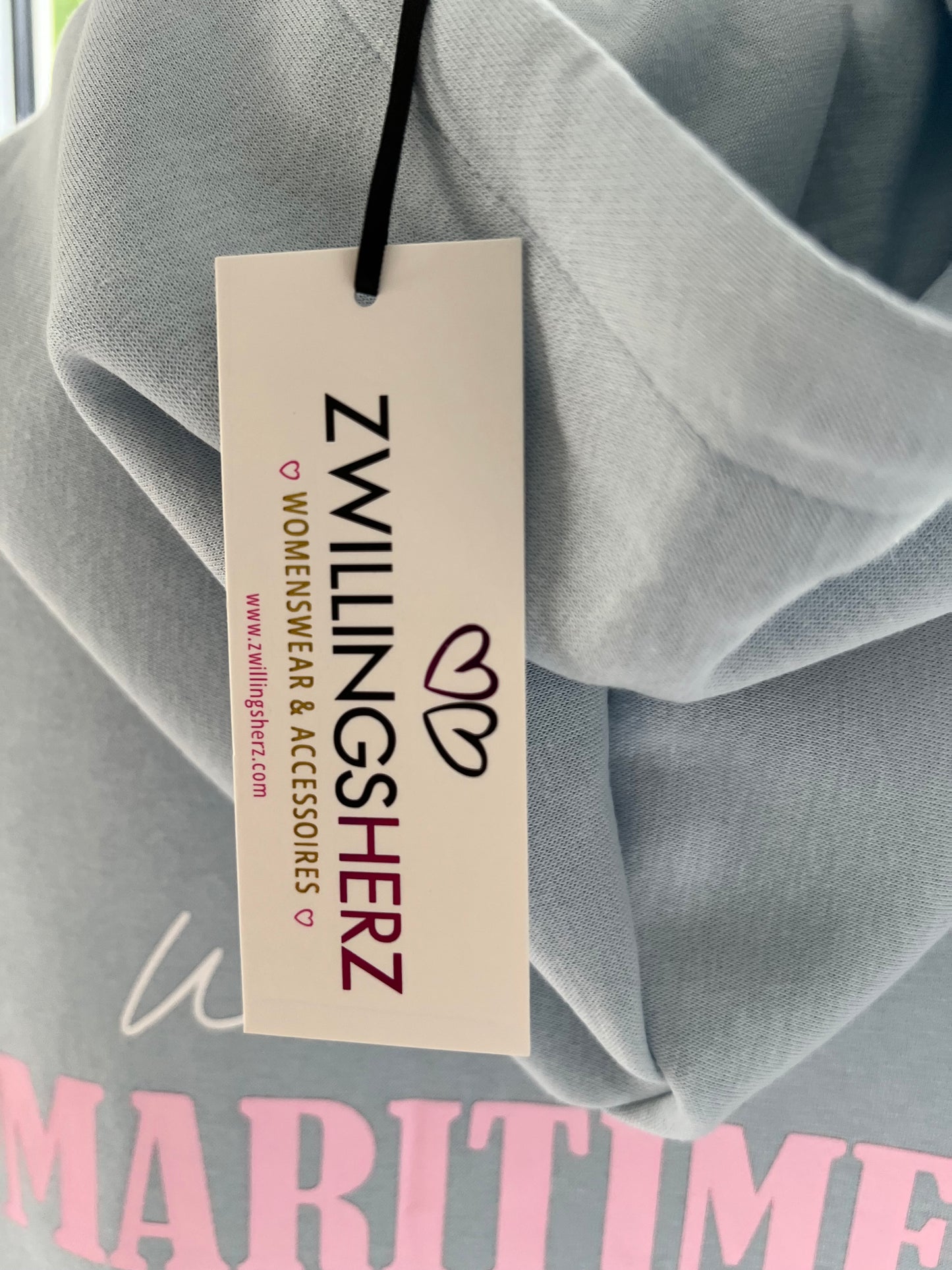 Hoodie Lobster Zwillingsherz hellblau