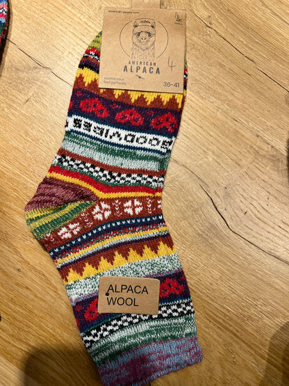 Alpaca Socken 🦙Good Vibes Brezel