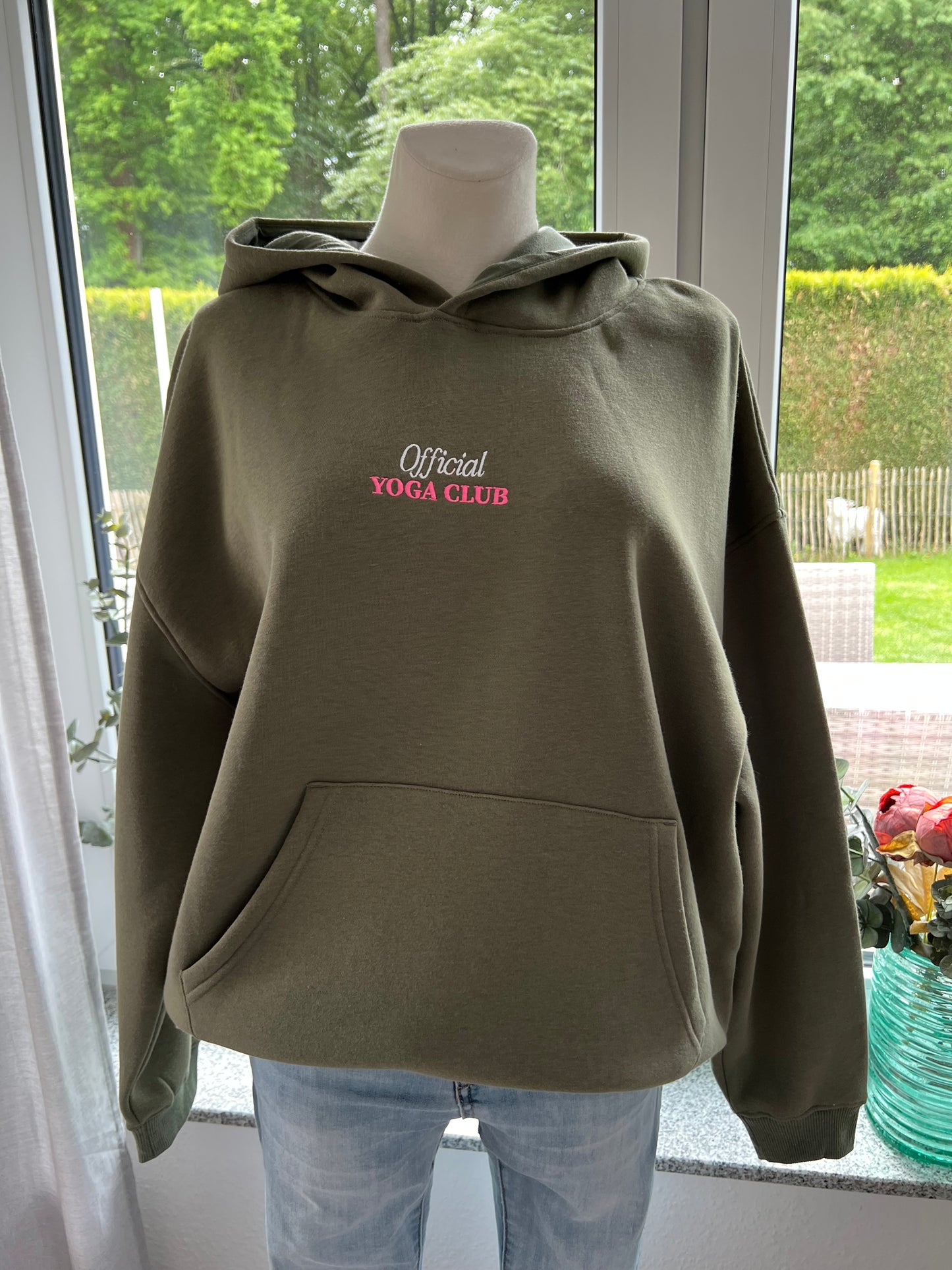 Hoodie  Yoga Zwillingsherz Khaki