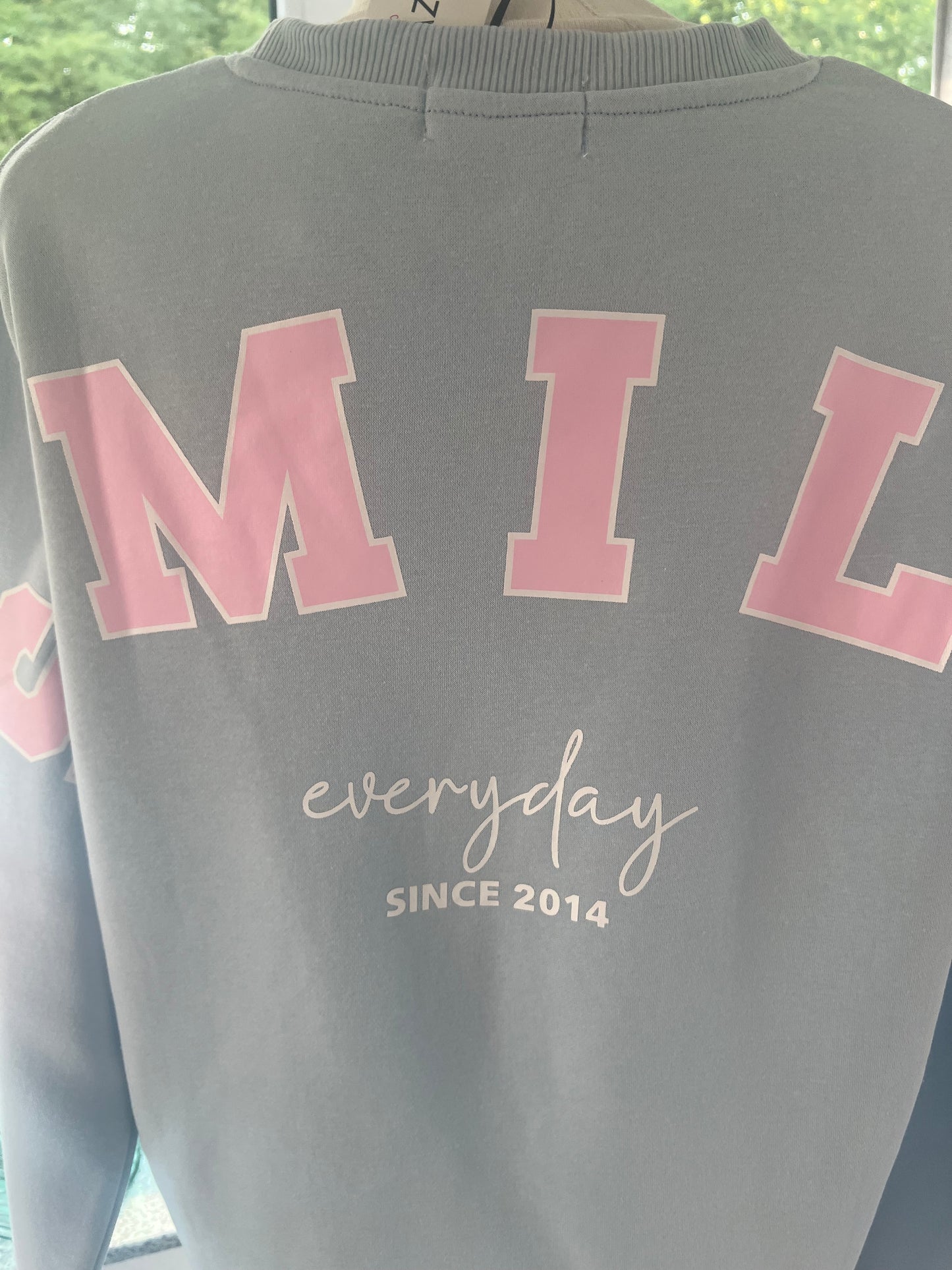 Zwillingsherz Sweatshirt hellblau rosa