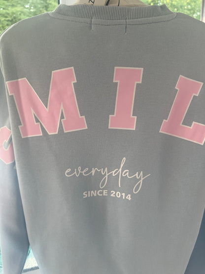 Zwillingsherz Sweatshirt hellblau rosa