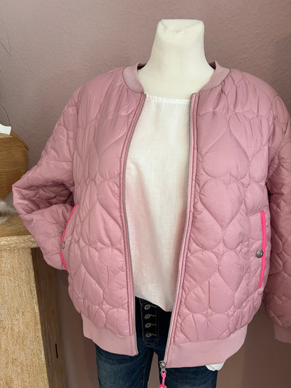 Zwillingsherz Bomberjacke altrosa