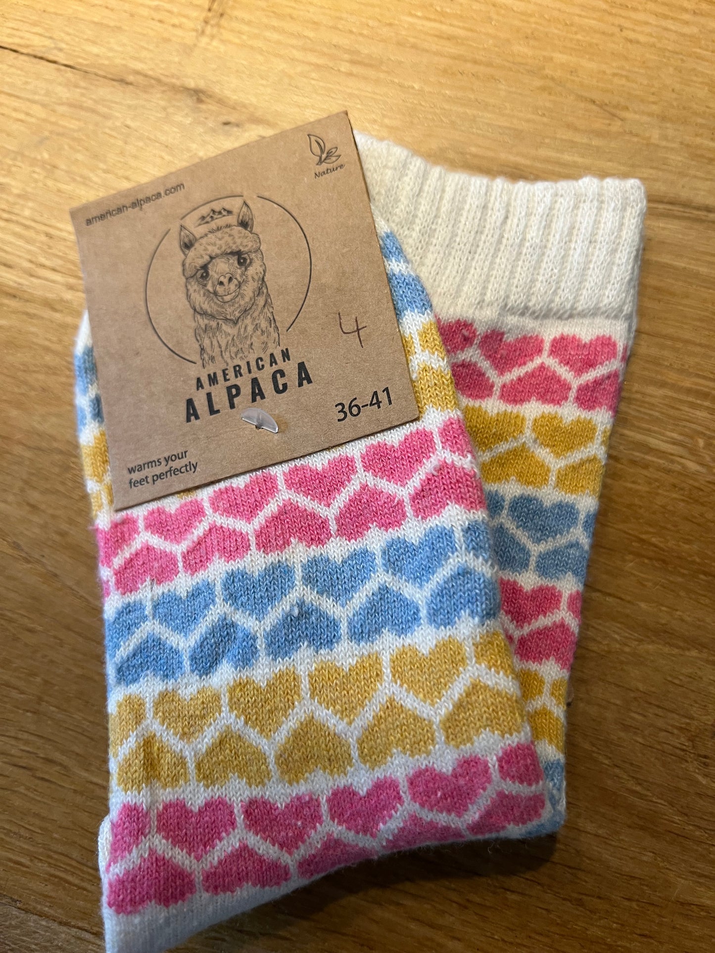 Alpaca Herz Socken Gr 36-41 JN26-8219 🦙