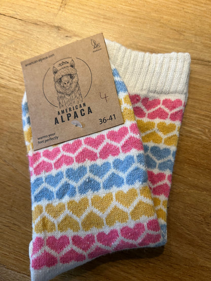 Alpaca Herz Socken Gr 36-41 JN26-8219 🦙