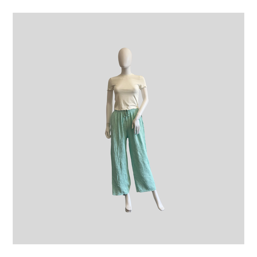 Musselin Hose mit Tasche