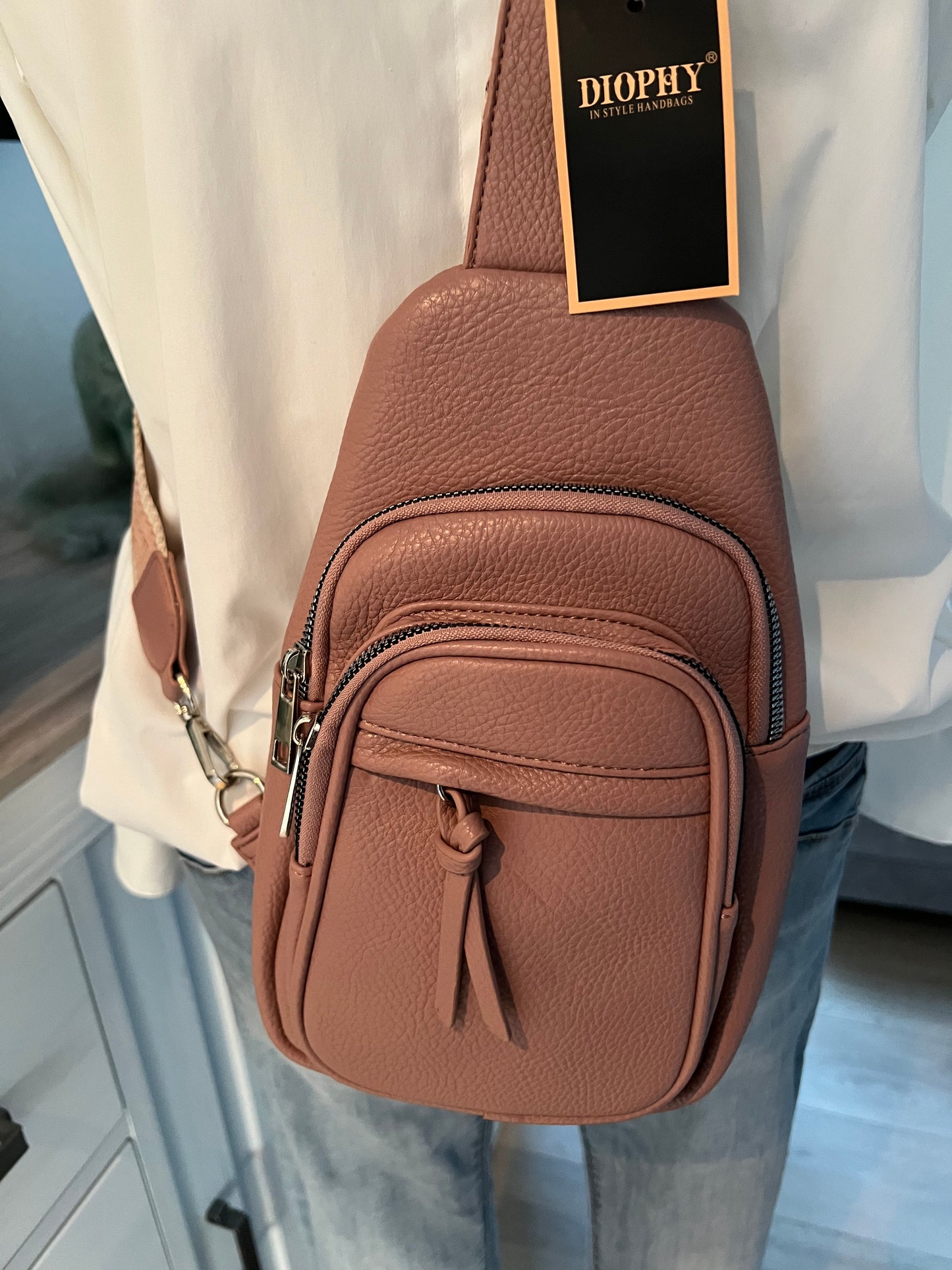 Lilli Crossbody mit Stoffgurt und Pouchette