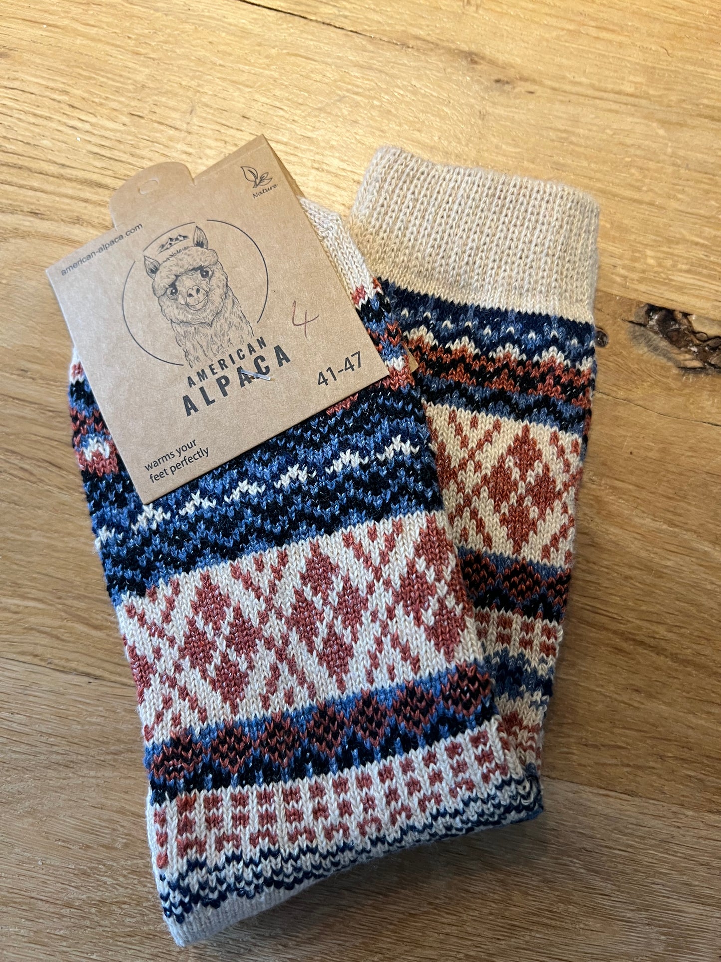 Alpaca Herren Ethno Socken Gr 41-47.  JN26-9203 🦙