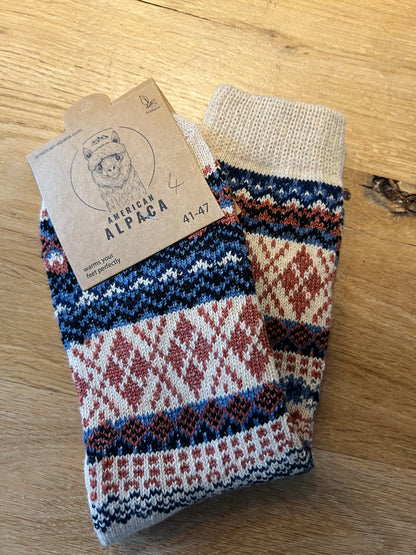 Alpaca Herren Ethno Socken Gr 41-47.  JN26-9203 🦙