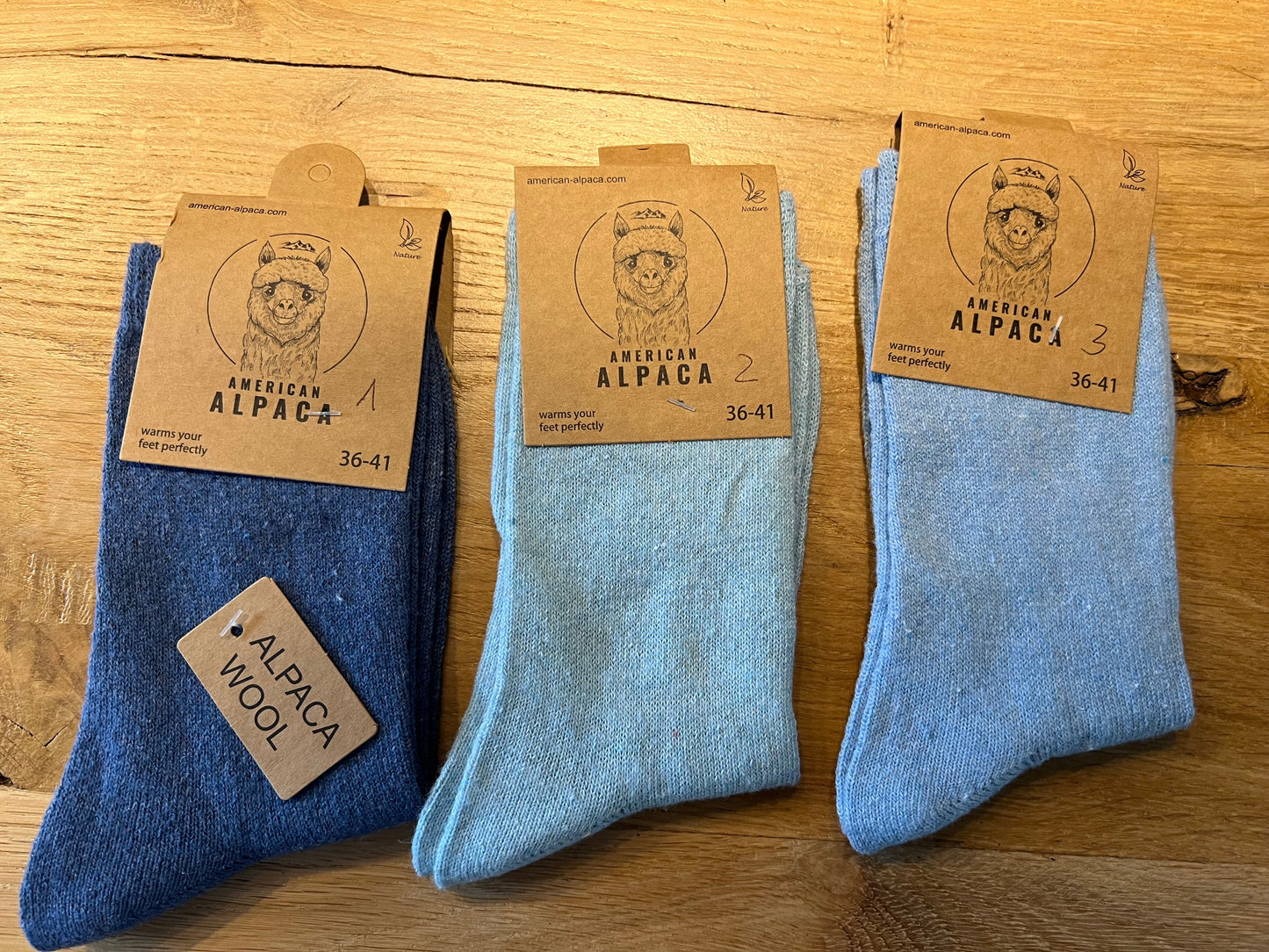 Alpaca Socken blau Gr 36-41 JN26-8106🦙