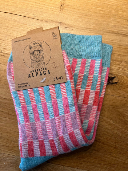 Alpaca Socken bunte Streifen Gr 36-41 JN26-8220 🦙
