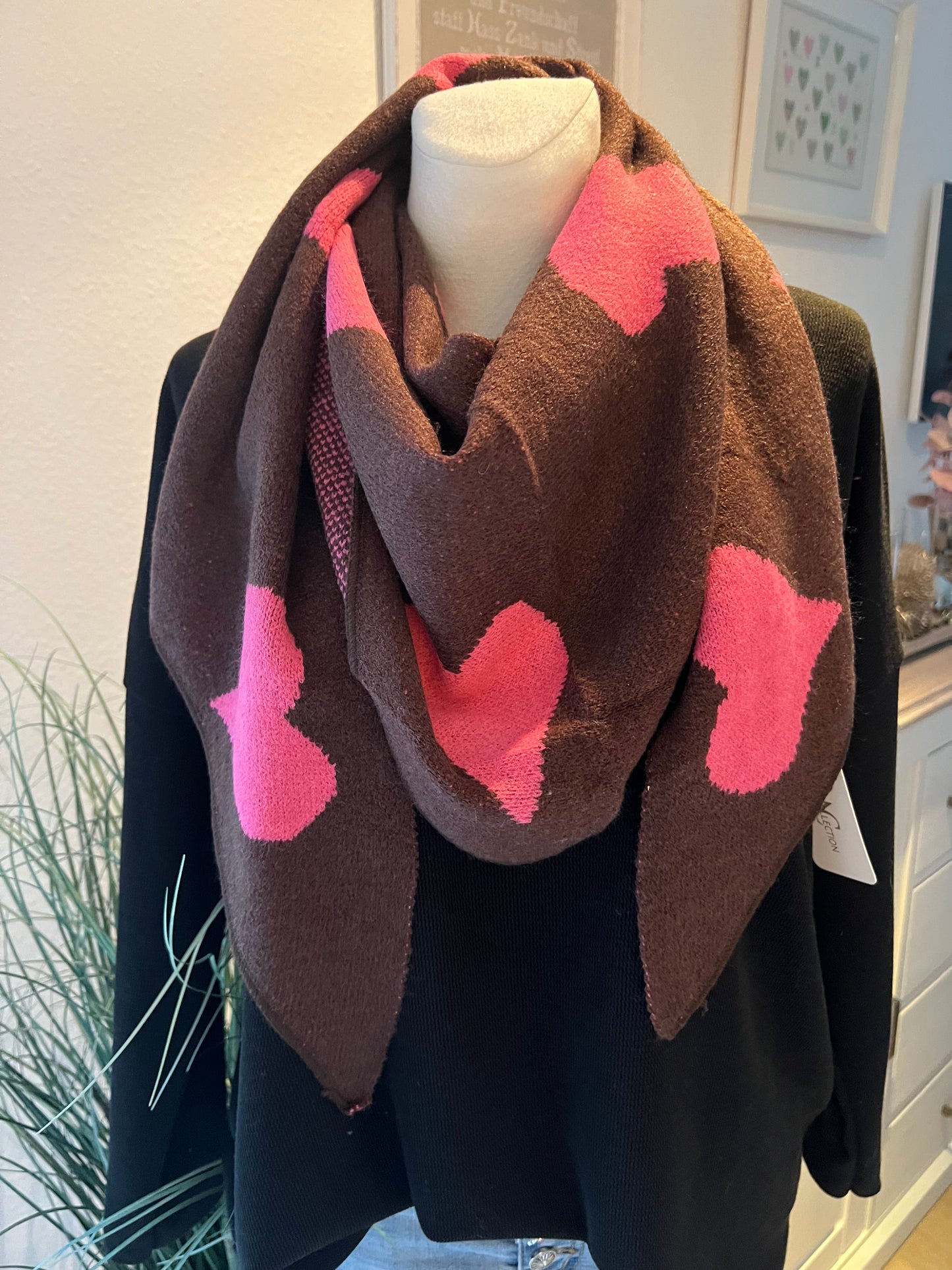 Dreieckschal "Cashmere mit Herz"