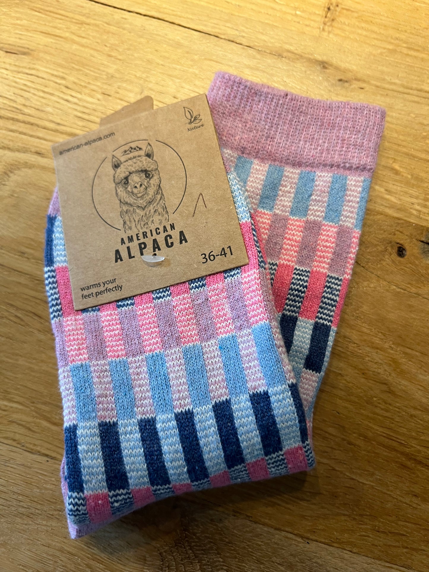 Alpaca Socken bunte Streifen Gr 36-41 JN26-8220 🦙