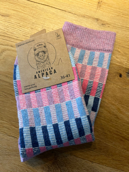 Alpaca Socken bunte Streifen Gr 36-41 JN26-8220 🦙