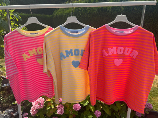 T Shirt Amour gestreift