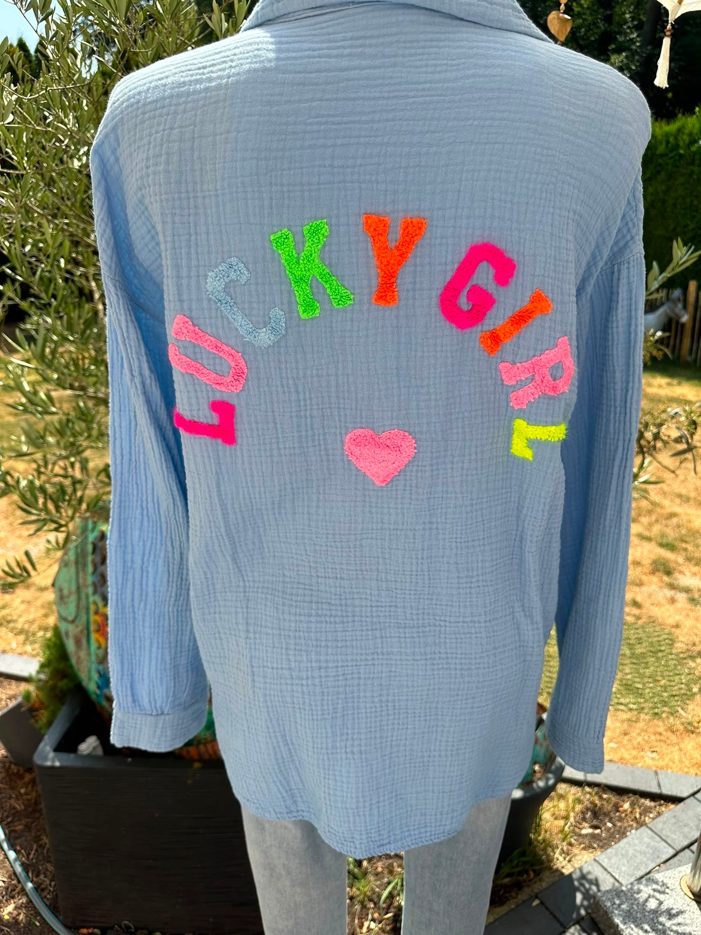 Musselin Bluse Lucky Girl