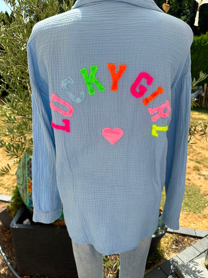 Musselin Bluse Lucky Girl