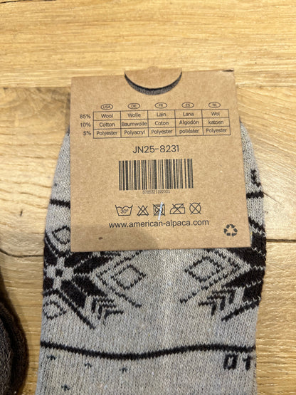 Alpaca Socken mit Elchen Gr 36-41