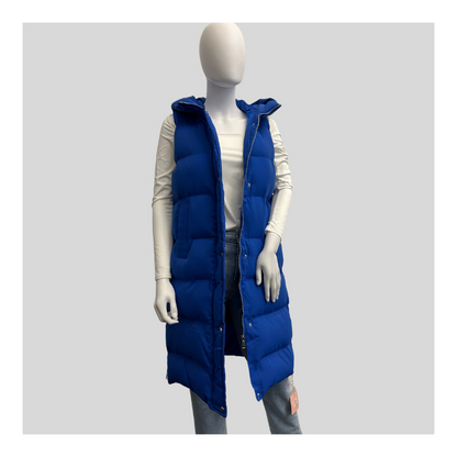 Lange Steppweste "Royal Blau"