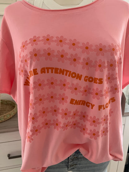 T Shirt  hinten länger mit Print