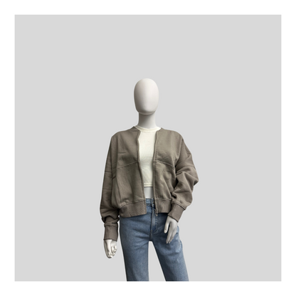 Sweatshirt-Jacke "Taupe"