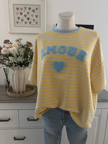 T Shirt Amour gestreift