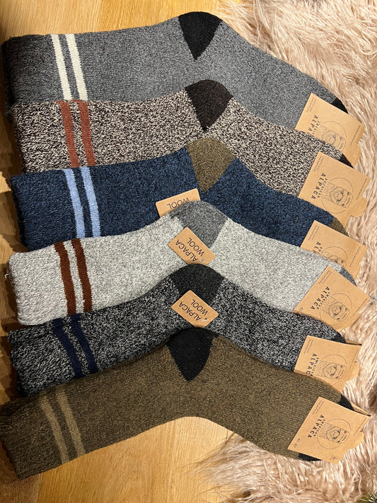 Alpaca Herren Socken gestreift Gr 41-47