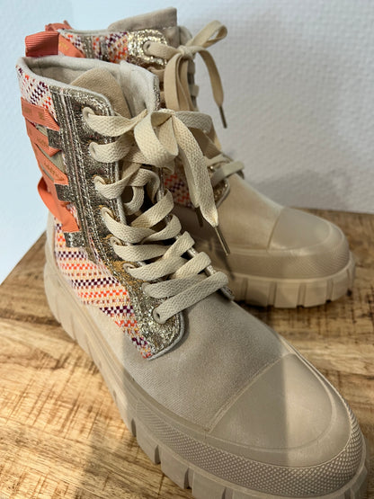 Boots beige mit orange