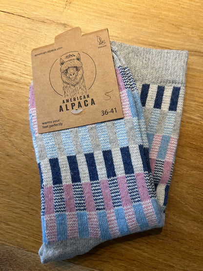 Alpaca Socken bunte Streifen Gr 36-41 JN26-8220 🦙