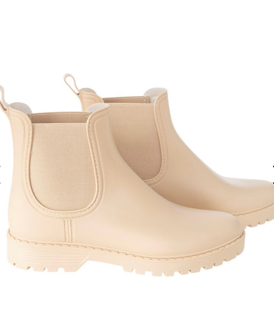 Beige Stiefeletten "Zwillingsherz"