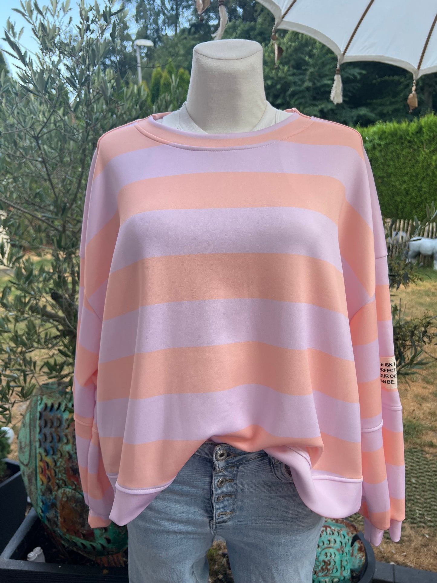 Langarm Shirt Butterstoff in verschiedenen Farben